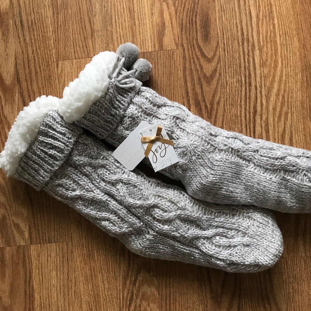 NWT Fuzzy Slipper Socks
